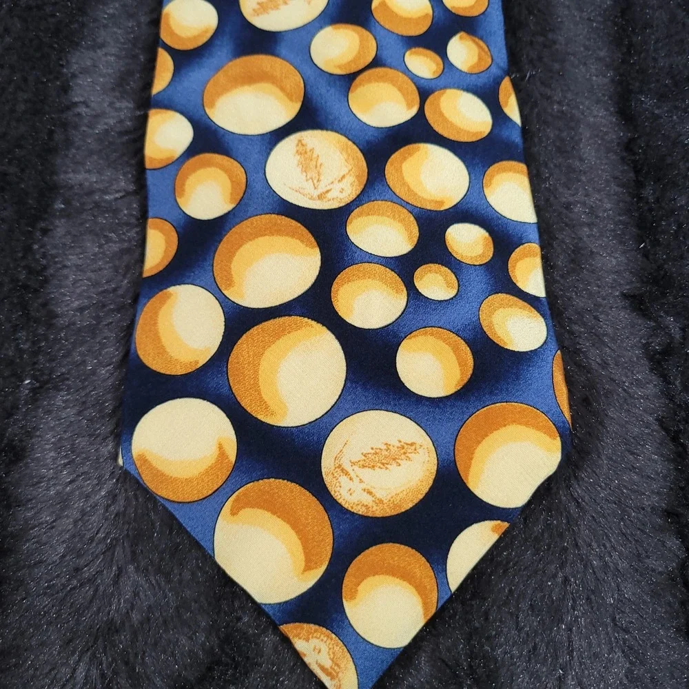 Grateful Dead Kings Marbles First Set Silk Tie Navy Gold Steal Your Face USA
